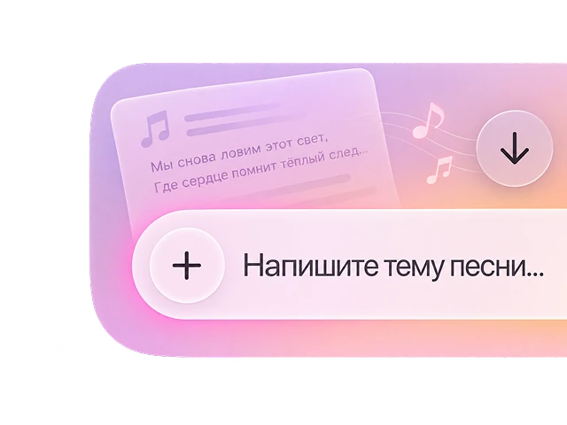 Поле «Напишите тему песни»